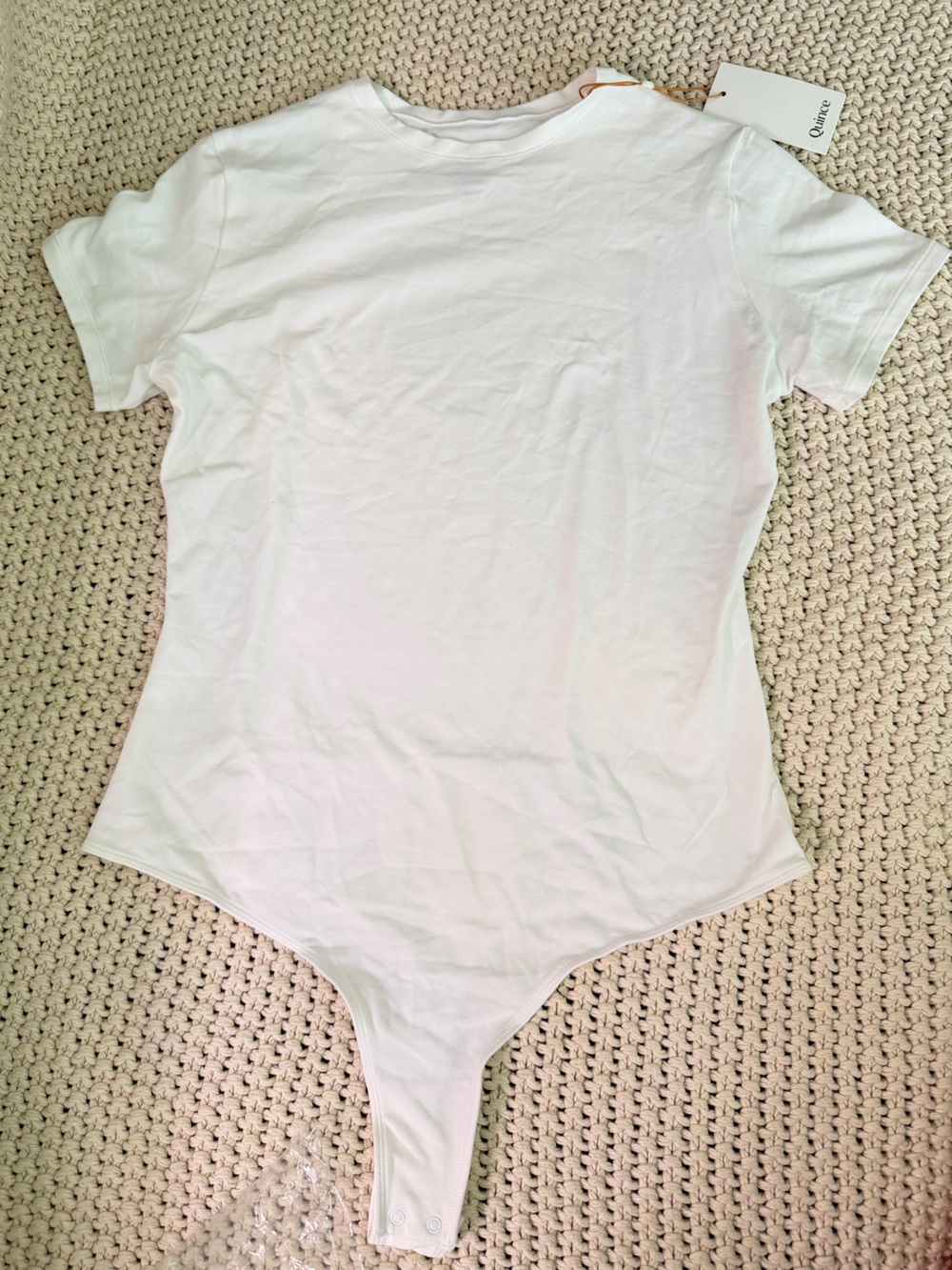 Quince — Stretch Cotton Jersey Short Sleeve Bodysuit - Picture 2 of 5